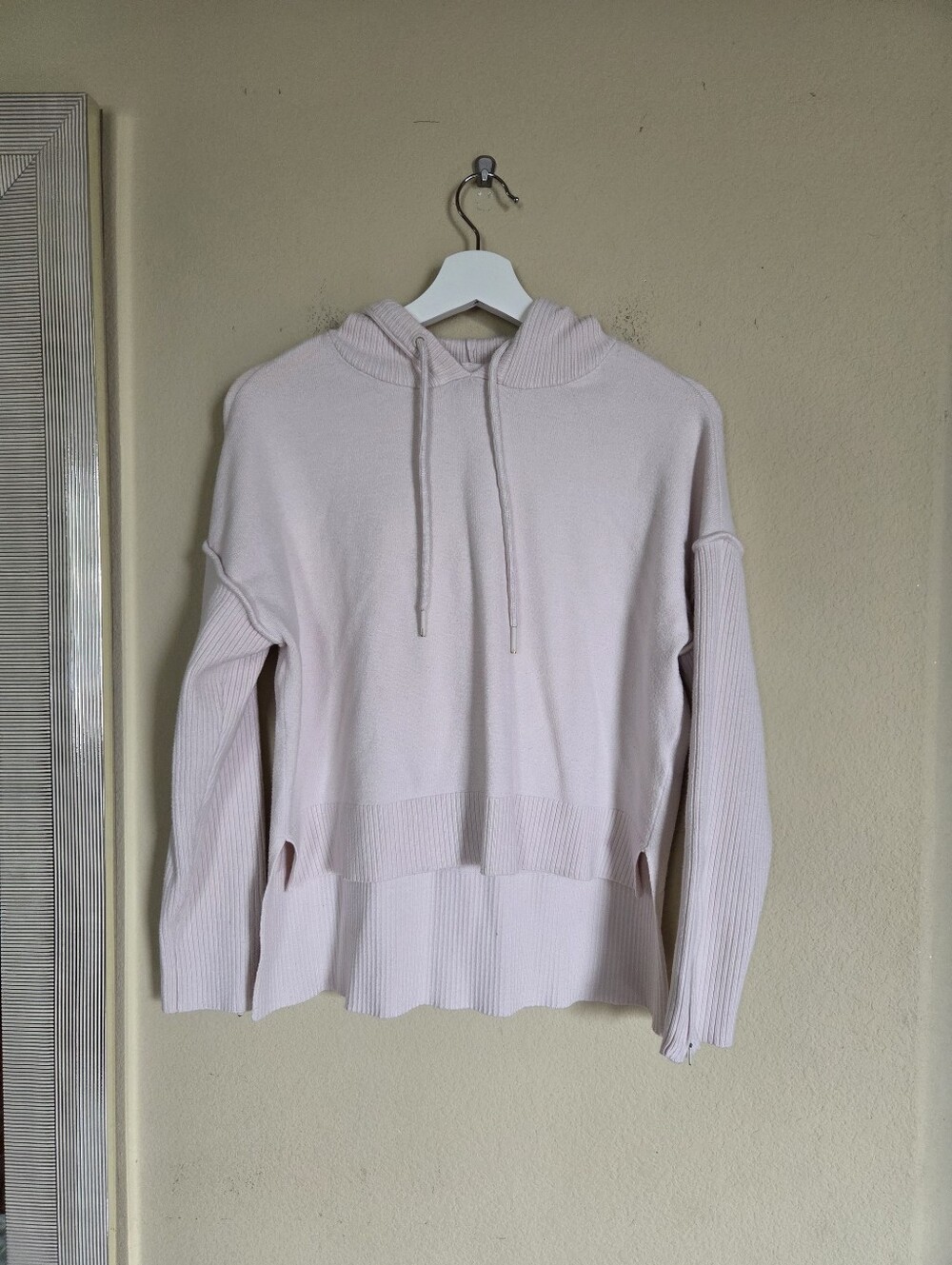 FLX Beige Knit Hoodie Sweater - Women's Cozy Pullover Cropped Athletic